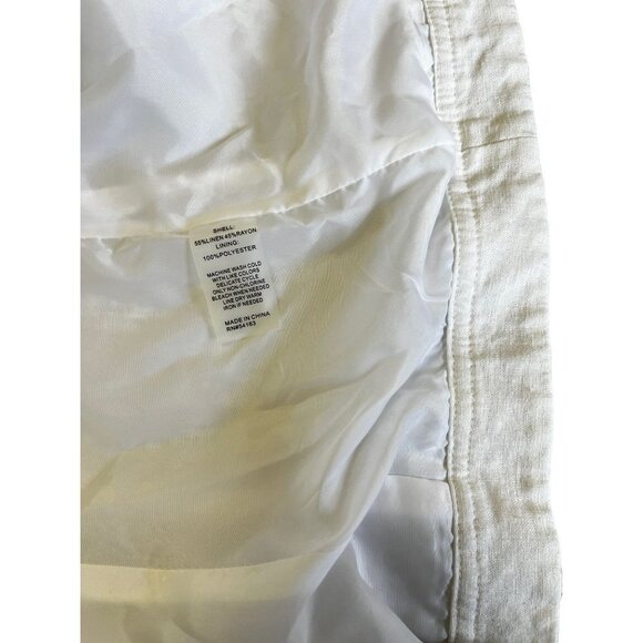 Marc New York  Women Short Peacoat White Linen Gold Zipper Size XL - Picture 10 of 10